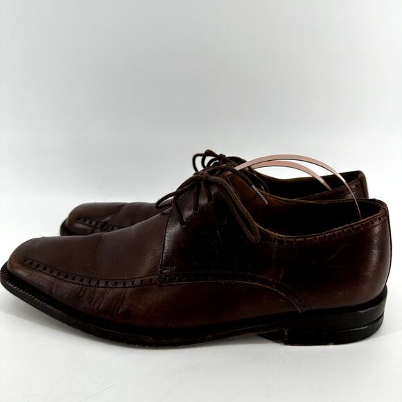 Mezlan Davinci Leather Oxfords Lace Up Dress Shoes Square Toe Spain Brown 7M